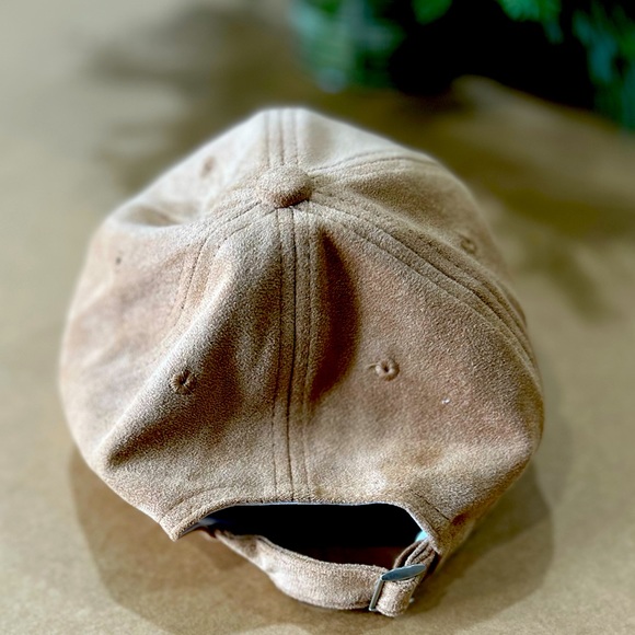 Suede Hand Burned and Embellished Unisex Baseball Cap - Picture 3 of 3